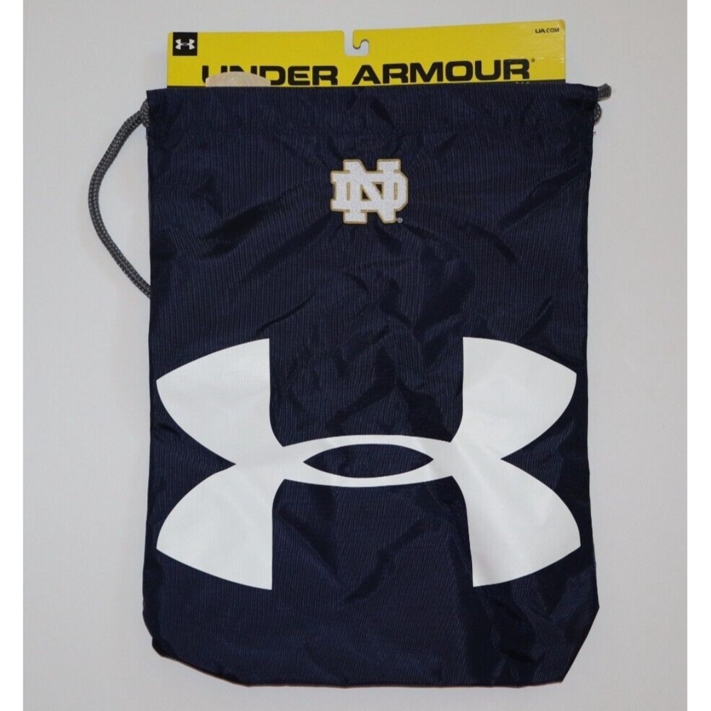NEW! Under Armour UA NOTRE DAME ND Backpack Tote Cinch Sack Sackpack Bag!